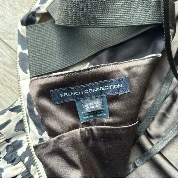 French Connection Leopard Print Racerback Cocktail Dress - Picture 12 of 13